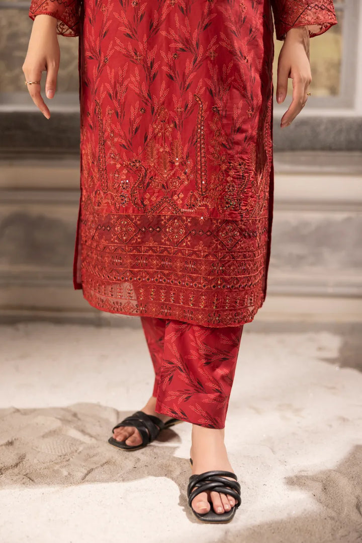 Surkh Naz - 3 PC Printed Dress