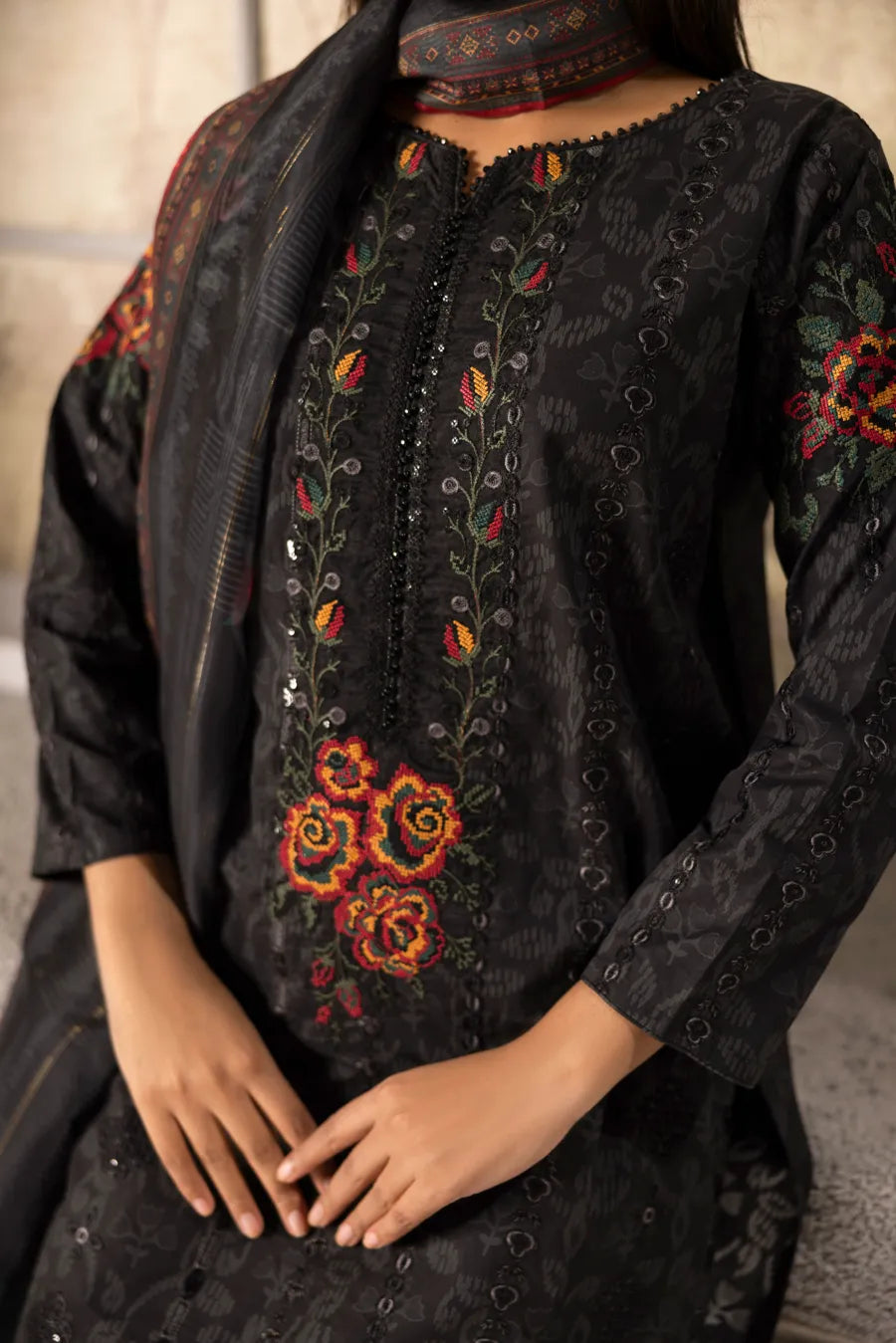 Lavaan - 3 PC Printed Dress