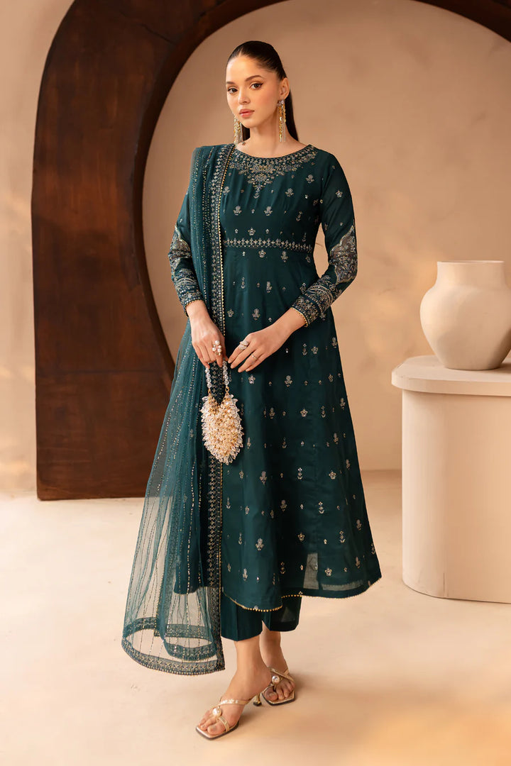 Zirwa - 3 PC Embroidered Dress