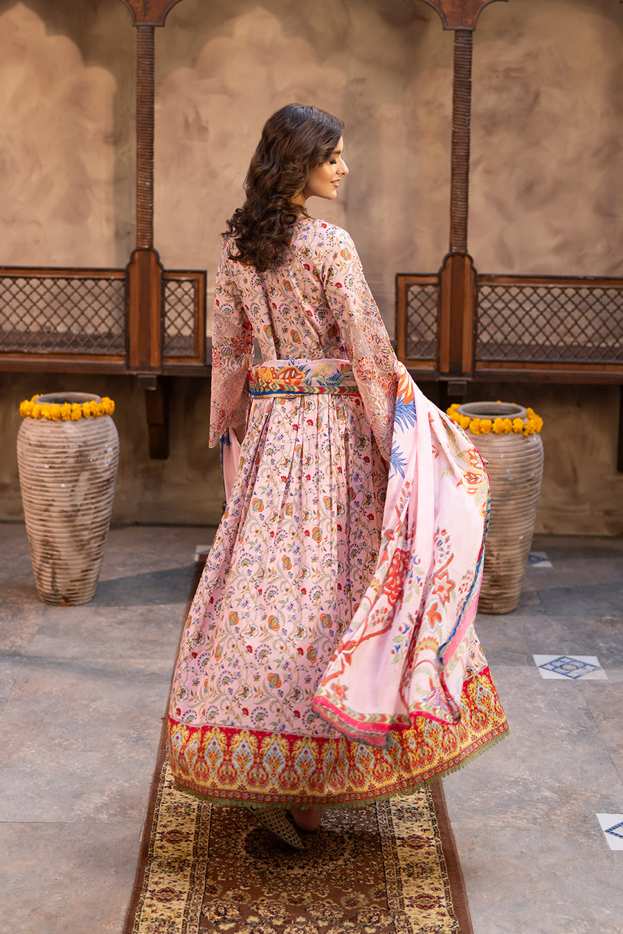 Asha - Cotton Cambric Frock (3PC)