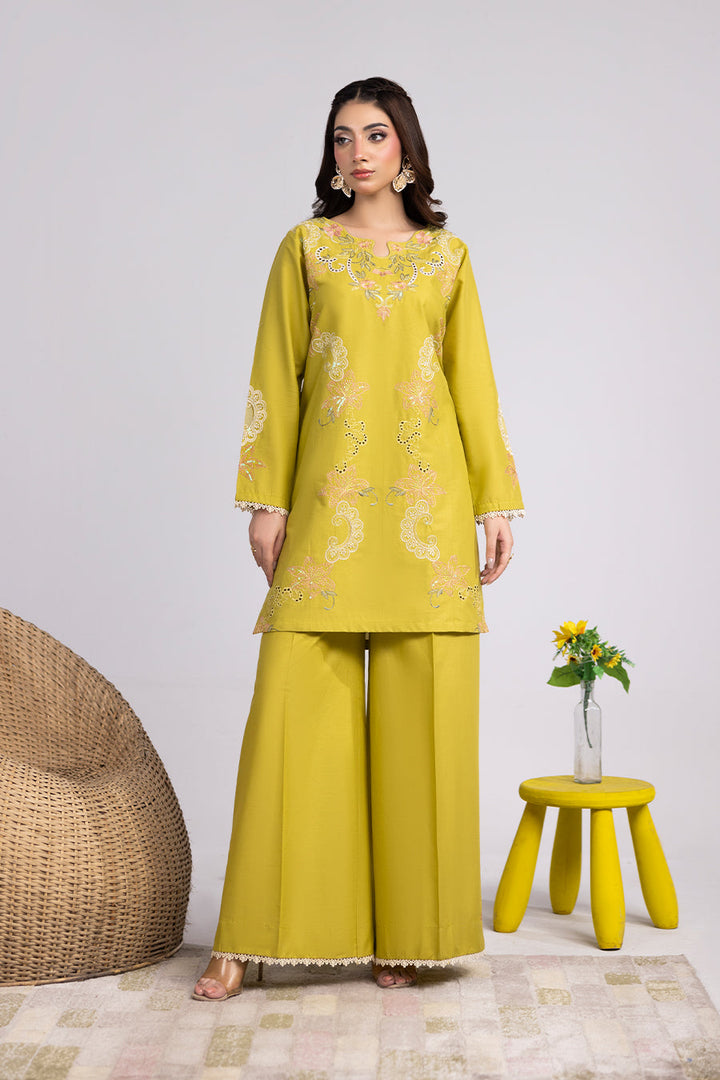 Lime Green- Co-ord Set( 2Pcs)