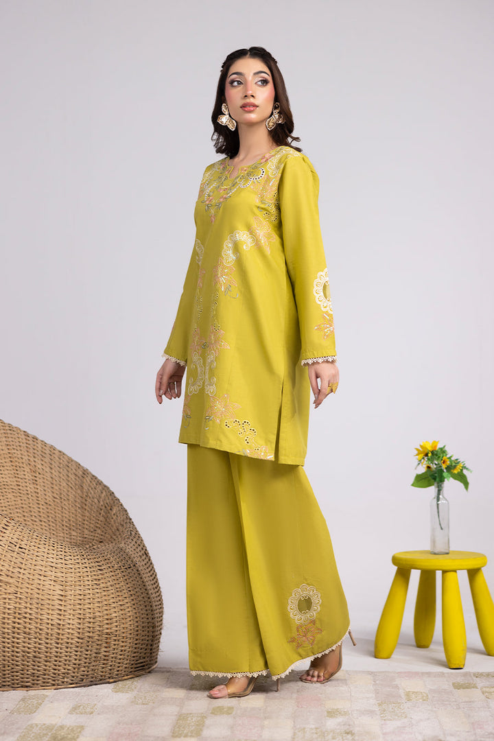Lime Green- Co-ord Set( 2Pcs)