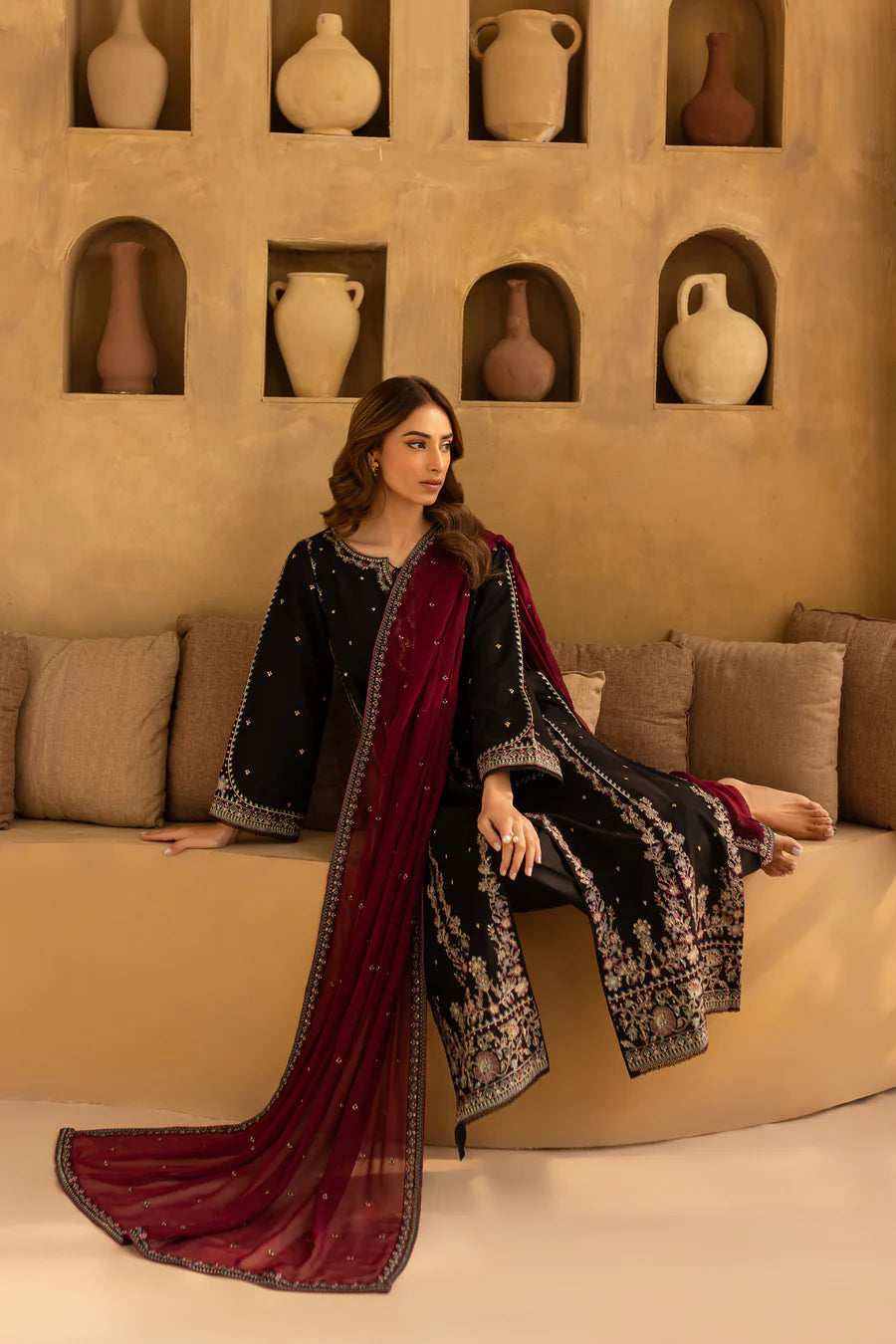 Ziyaar - 3 PC Embroidered Dress
