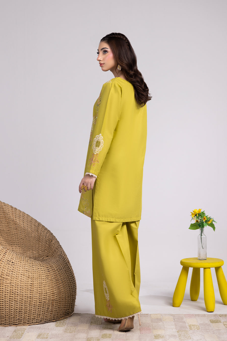 Lime Green- Co-ord Set( 2Pcs)