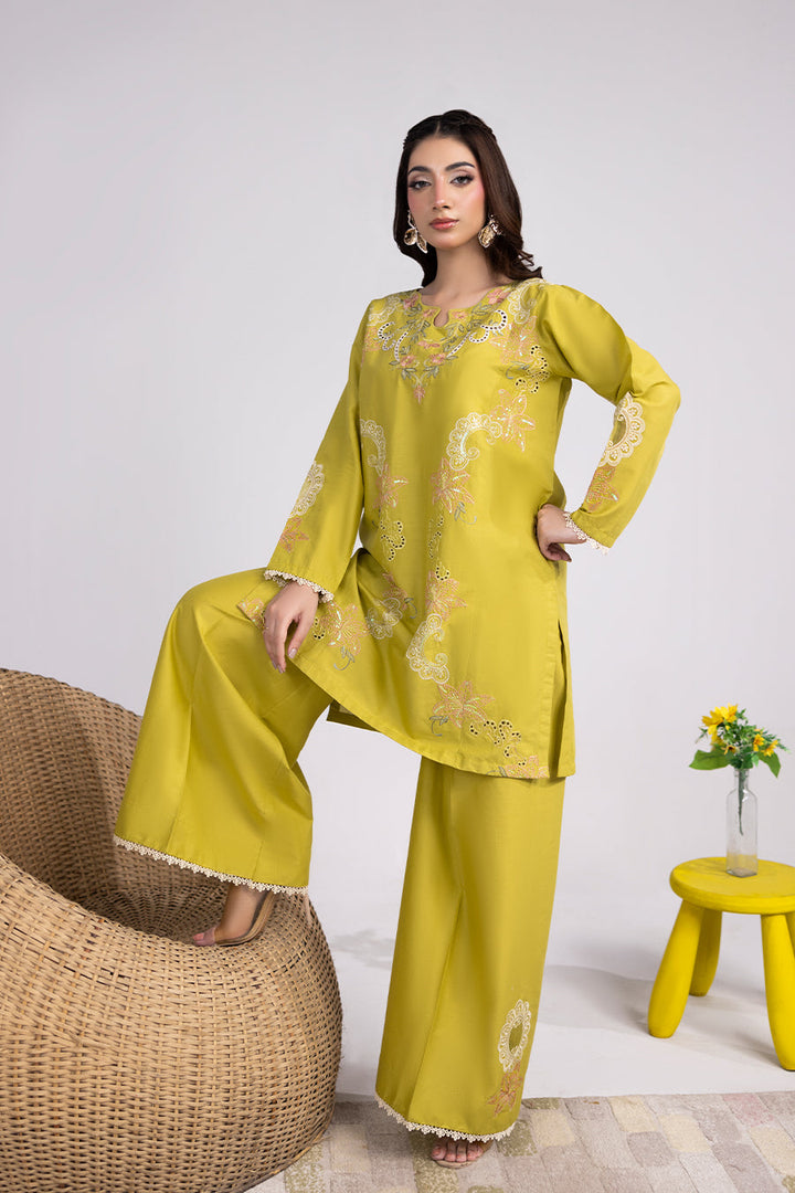 Lime Green- Co-ord Set( 2Pcs)