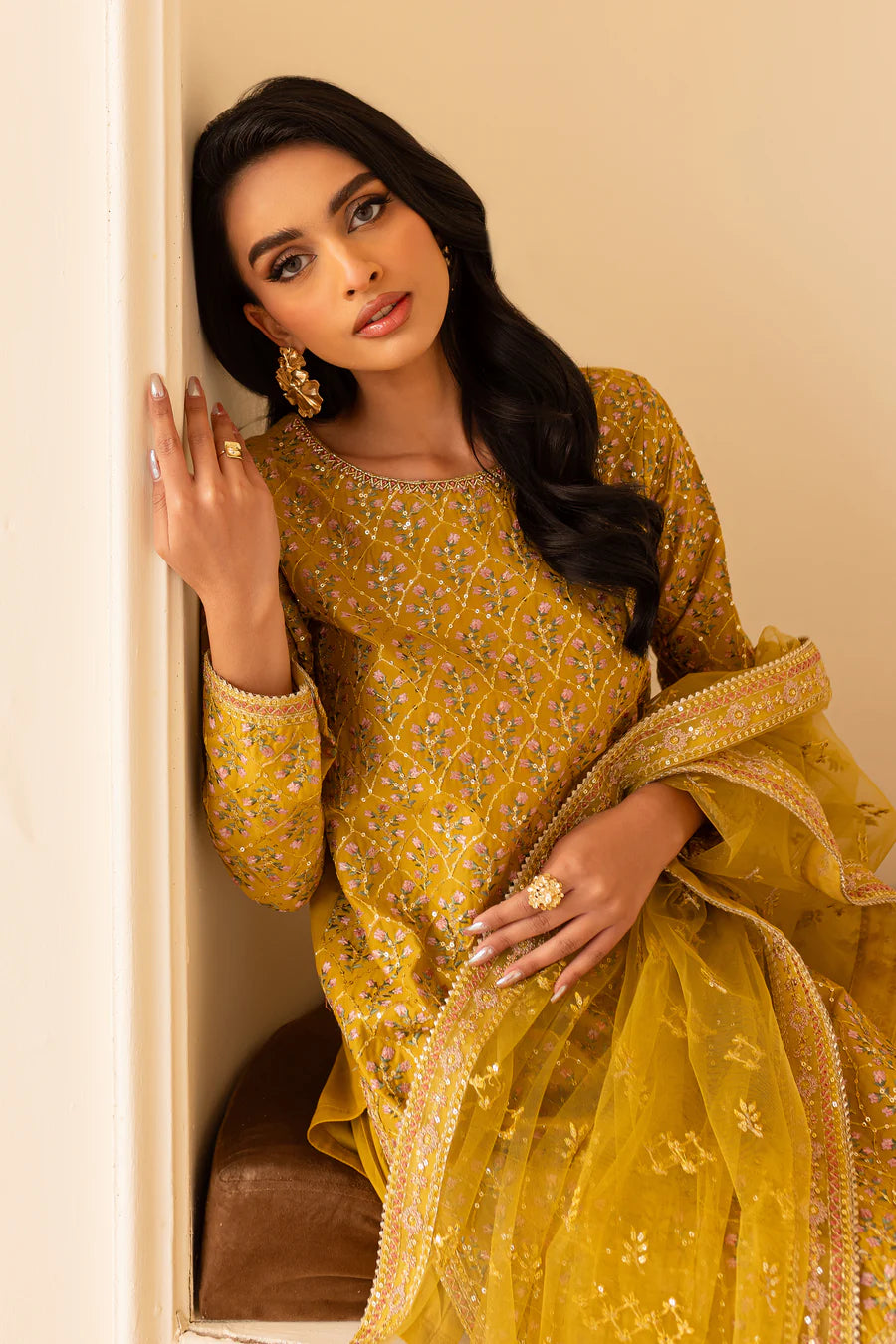 Izel - 3 PC Embroidered Dress