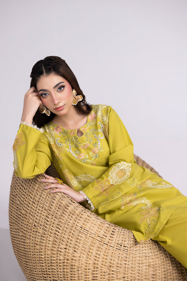 Lime Green- Co-ord Set( 2Pcs)