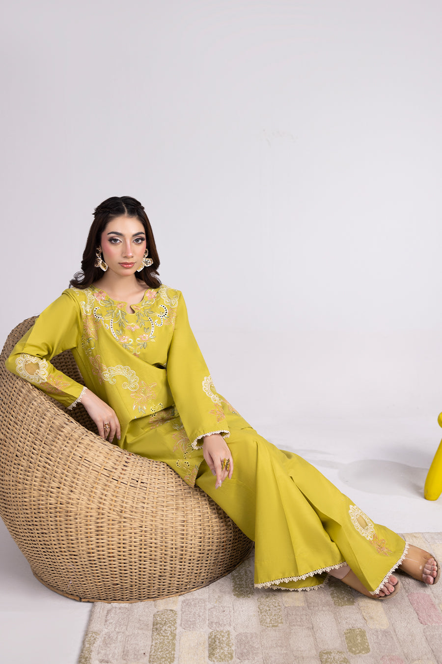 Lime Green- Co-ord Set( 2Pcs)