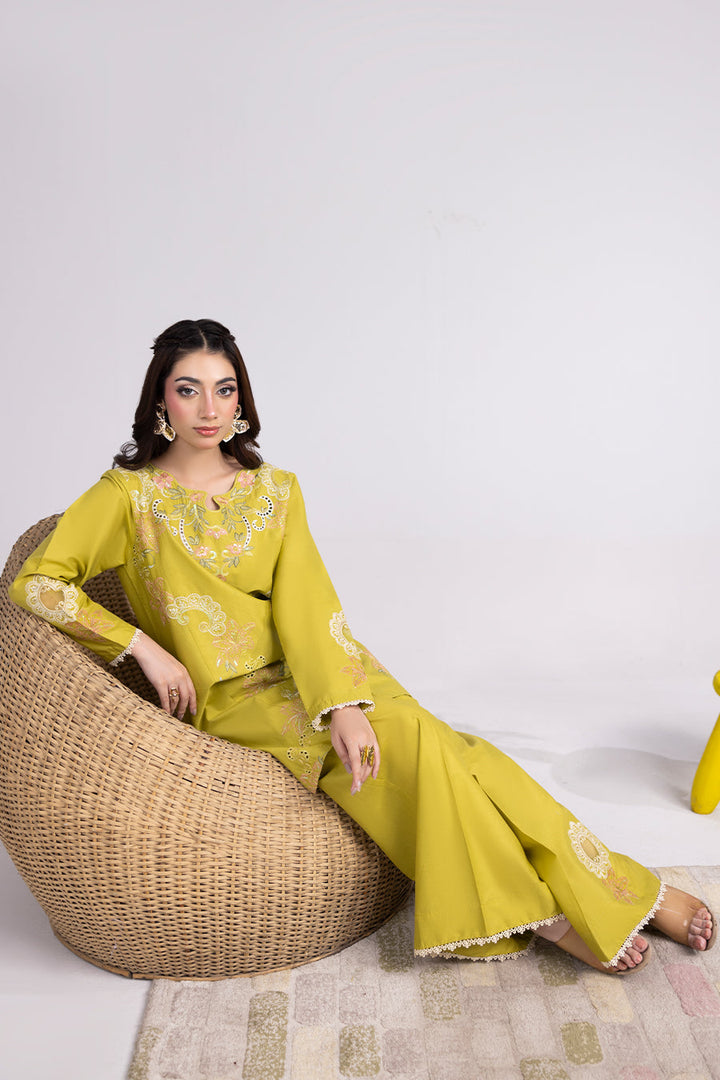 Lime Green- Co-ord Set( 2Pcs)