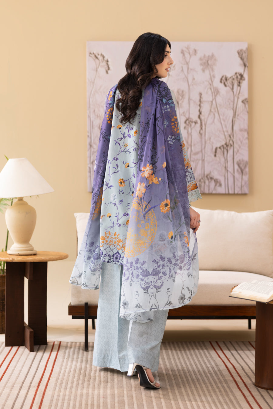 SKY – Printed Luxury Pret (3Pcs)