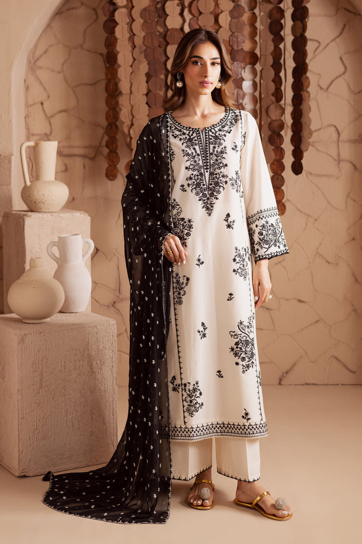 Safoora - 3 PC Embroidered Dress