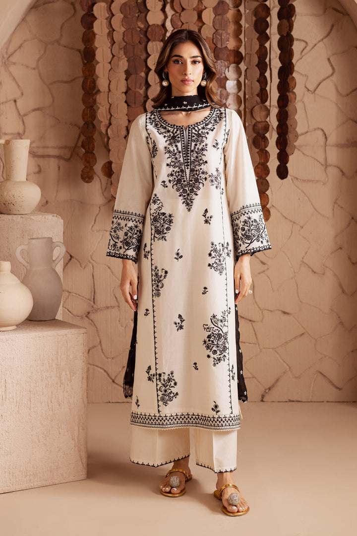 Safoora - 3 PC Embroidered Dress