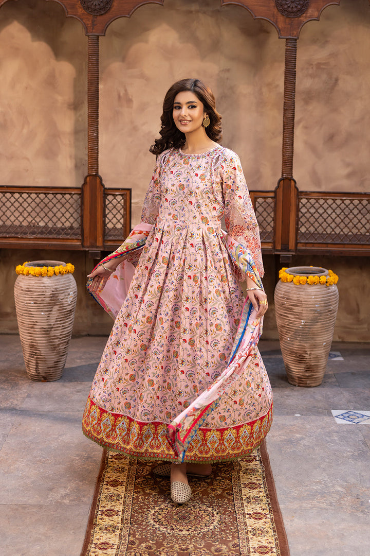 Asha - Cotton Cambric Frock (3PC)