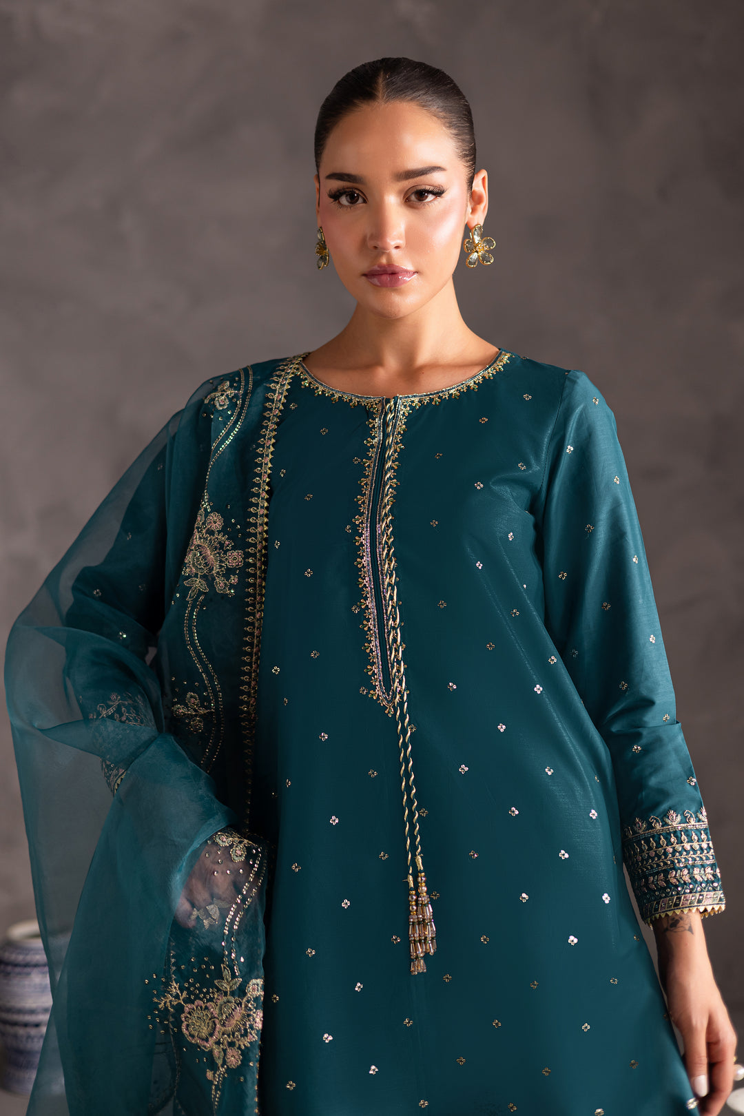 Zumar - 3 PC Embroidered Dress