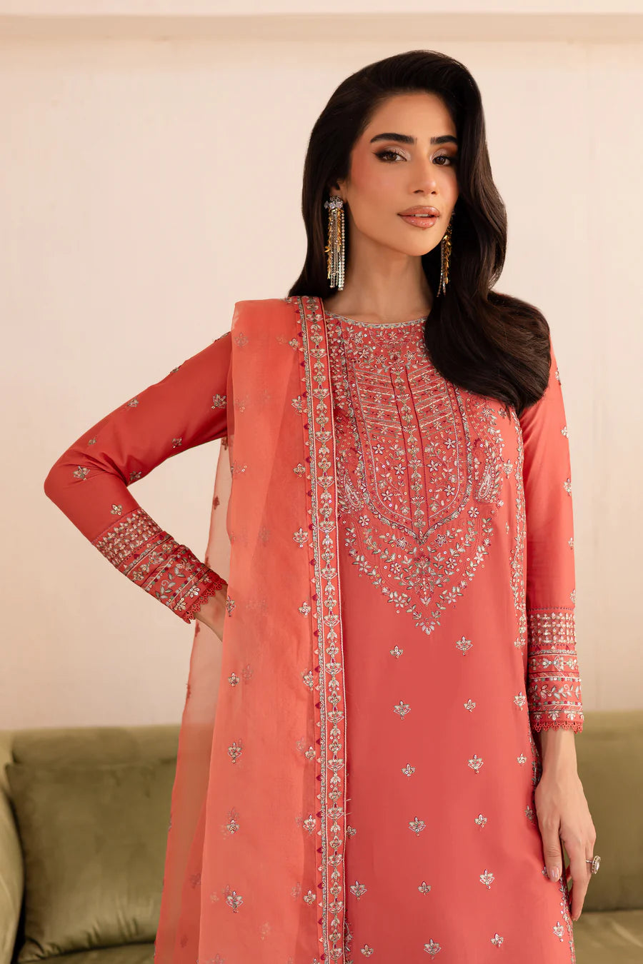 Maira - 3 PC Embroidered Dress