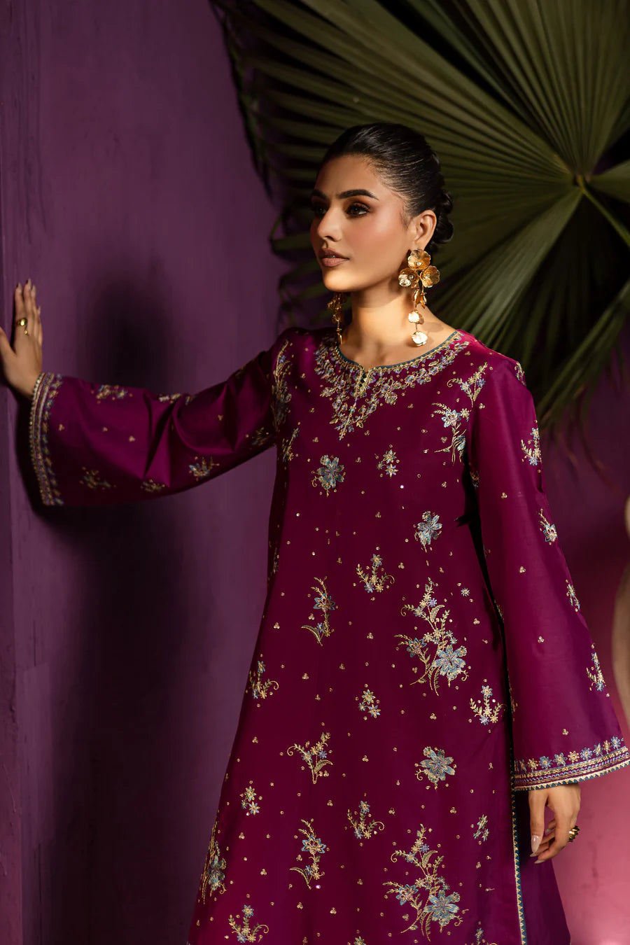 Rosvara - 2 PC Embroidered Dress