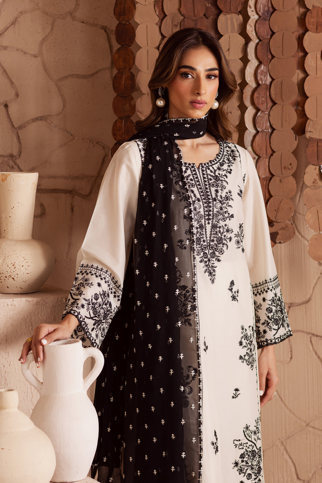 Safoora - 3 PC Embroidered Dress
