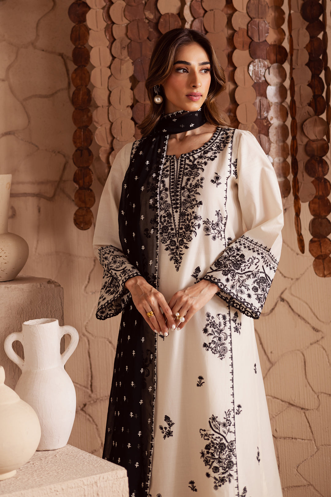 Safoora - 3 PC Embroidered Dress