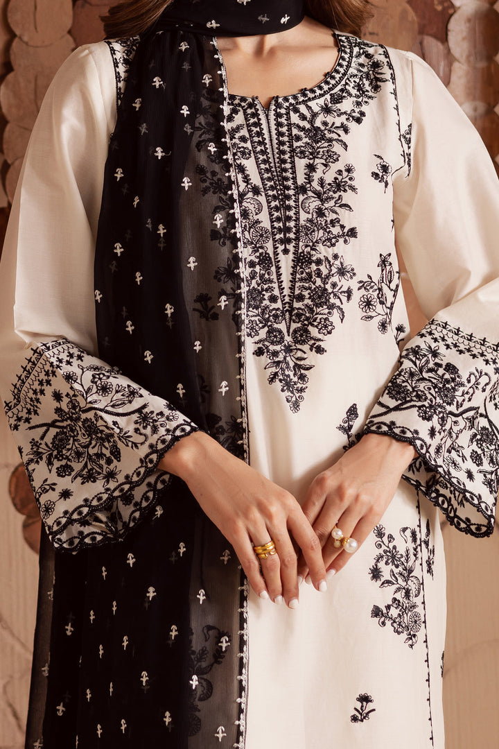Safoora - 3 PC Embroidered Dress