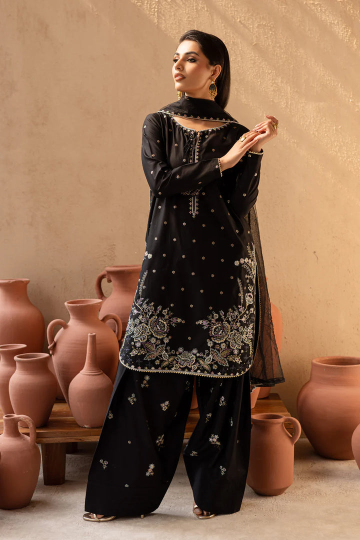 Siyah Gul - 3 PC Embroidered Dress