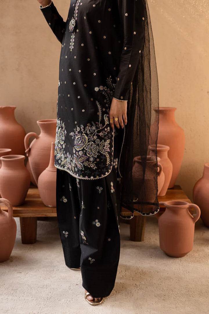 Siyah Gul - 3 PC Embroidered Dress