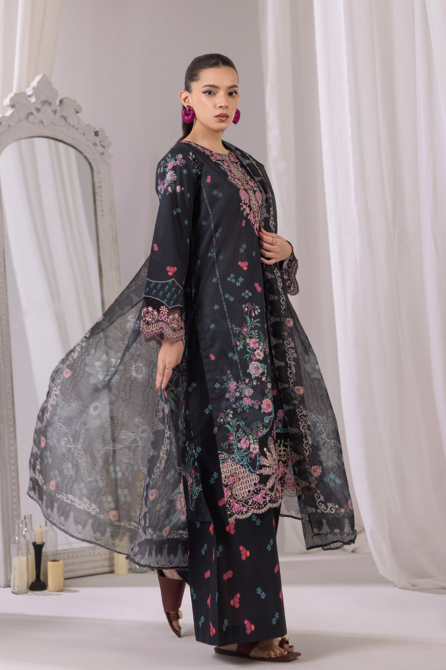 Orchid- Printed Luxury Pret (3PC)