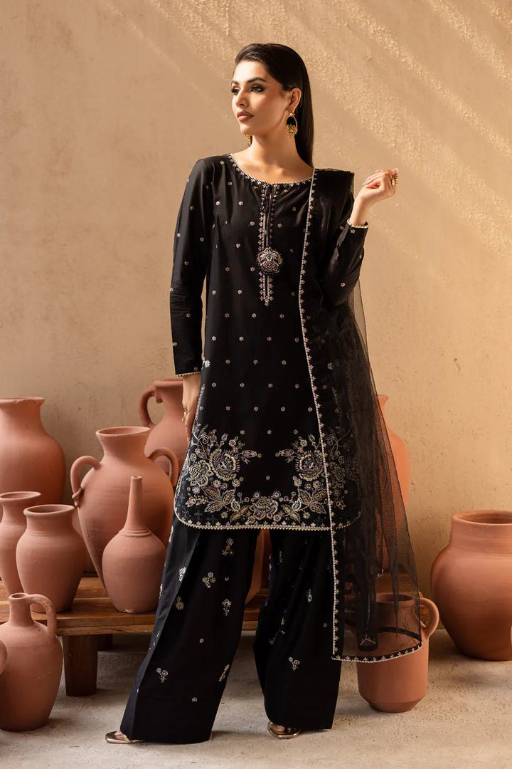 Siyah Gul - 3 PC Embroidered Dress
