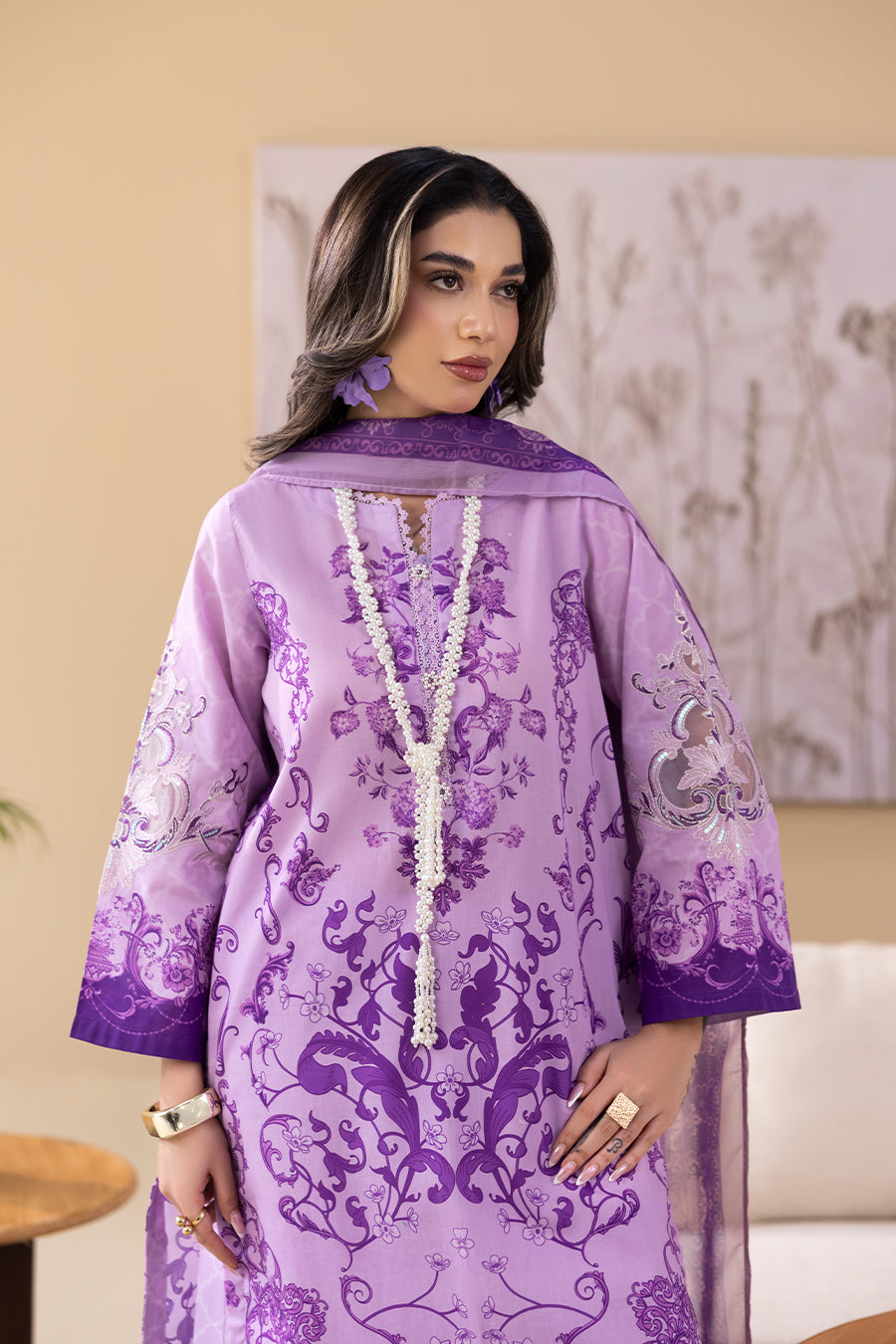 ORCHID – Printed Luxury Pret (3Pcs)