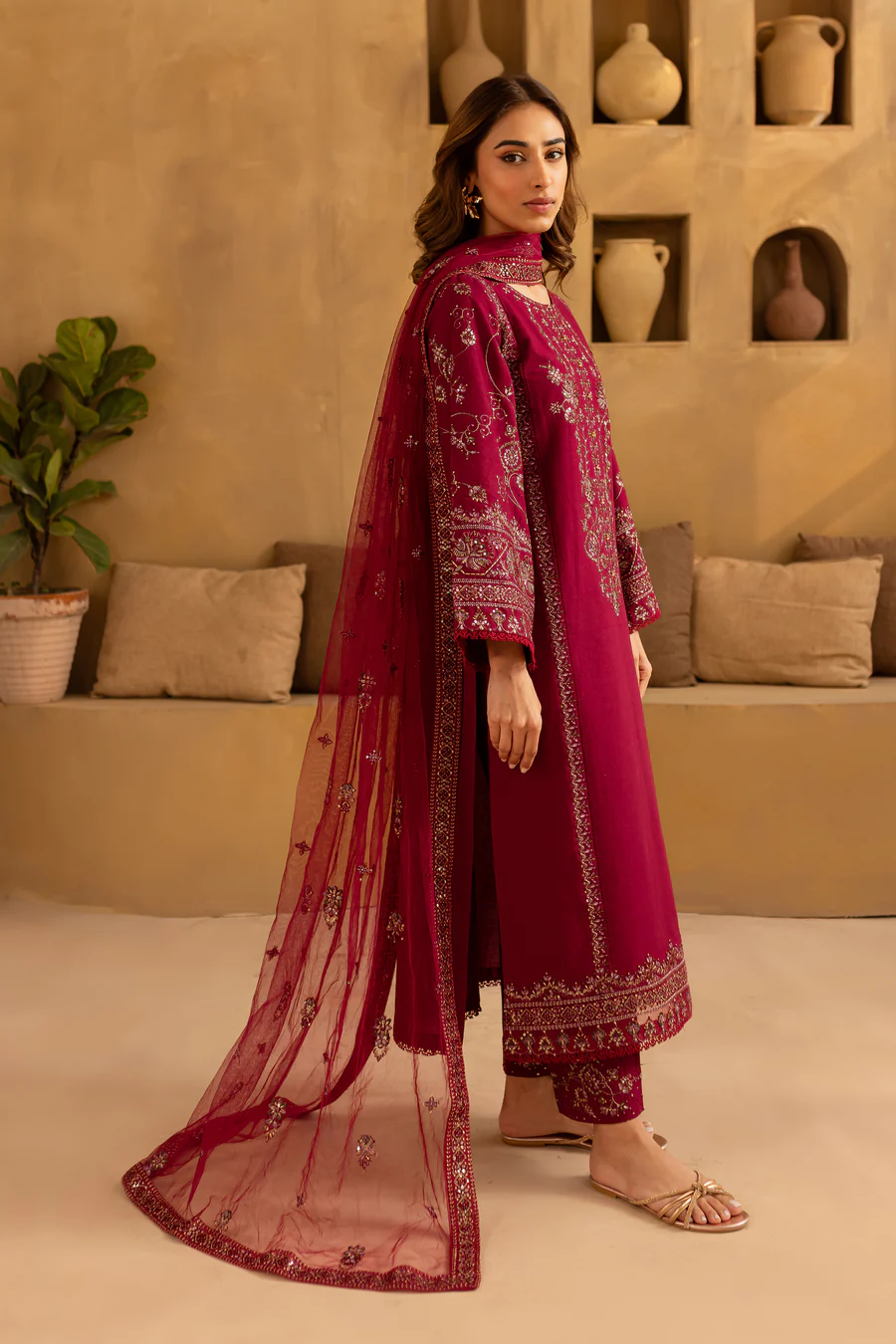 Sole 3Pc – Embroidered Dress