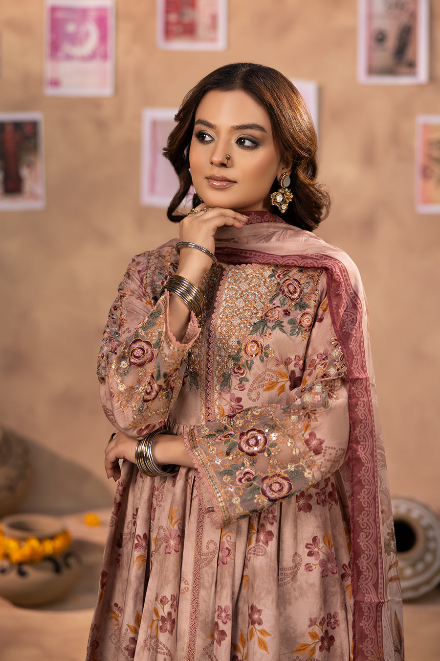 Meera - Cotton Cambric Frock (3PC)