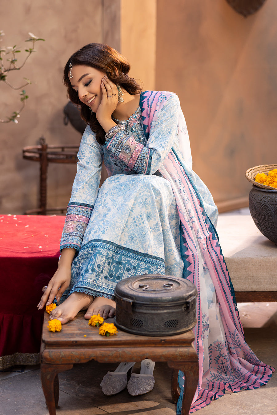 Sitara - Cotton Cambric Frock (3PC)