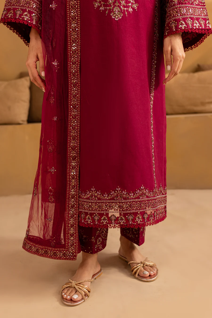 Sole 3Pc – Embroidered Dress
