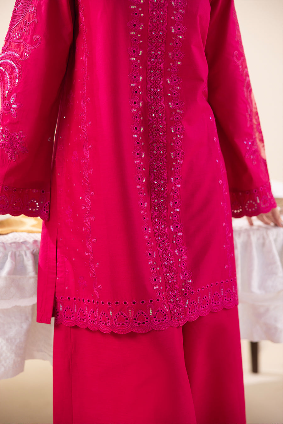 Raspberry- Co-ord Set( 2Pcs)
