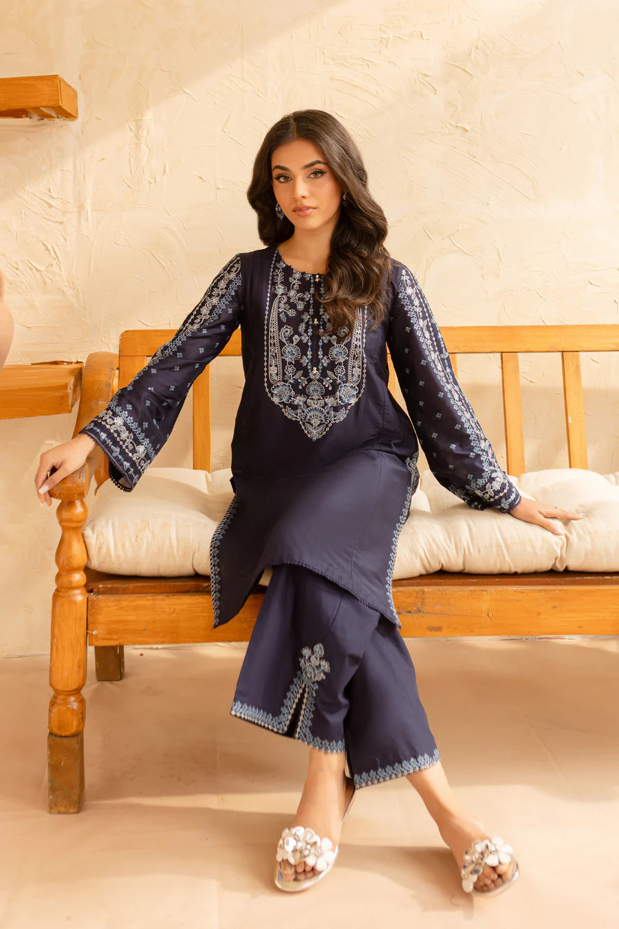 Raafta - 2 PC Embroidered Dress