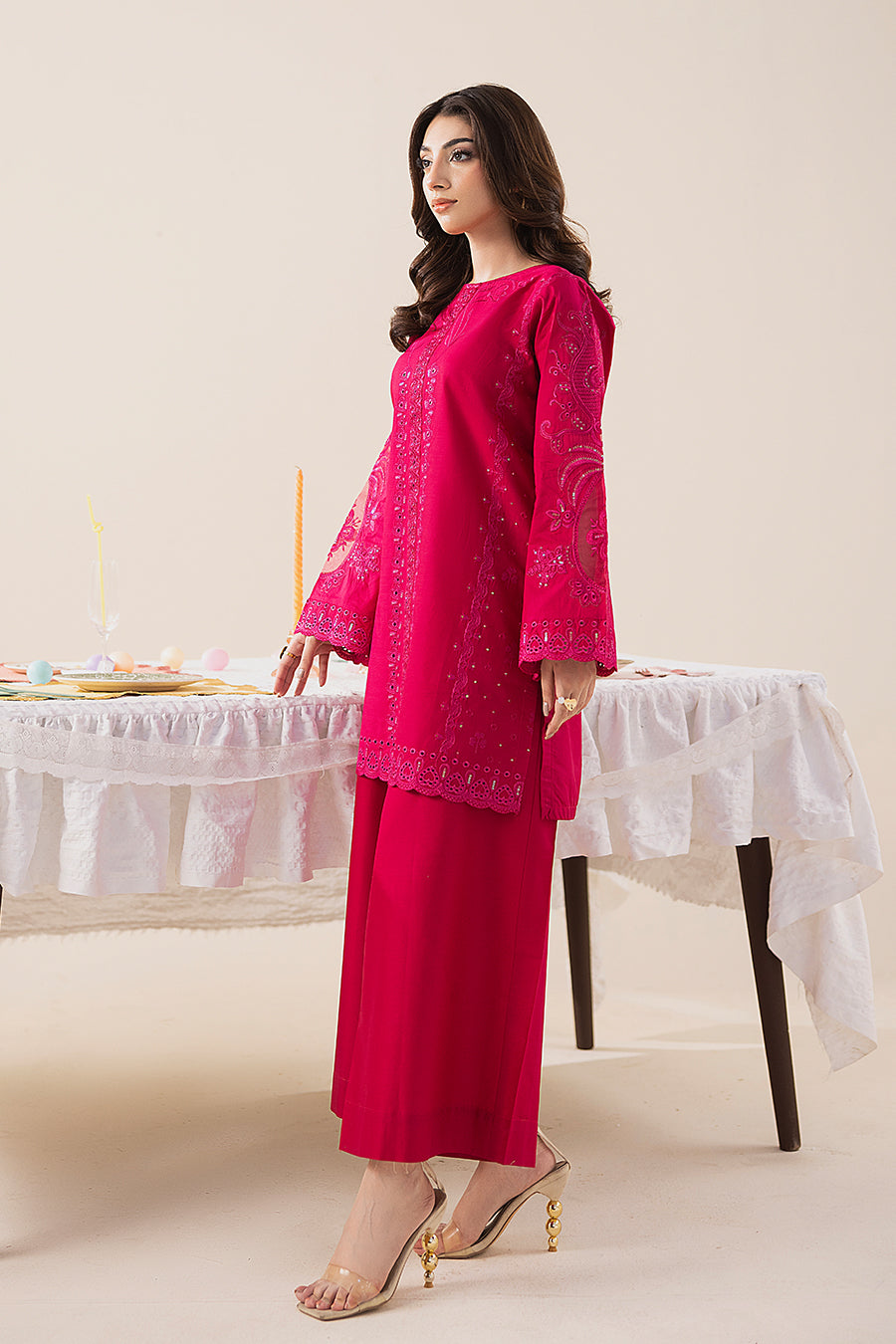 Raspberry- Co-ord Set( 2Pcs)