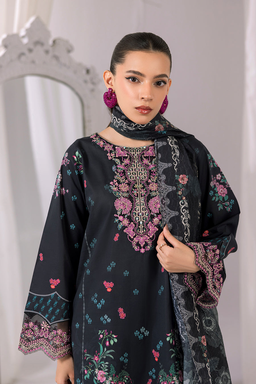 Orchid- Printed Luxury Pret (3PC)