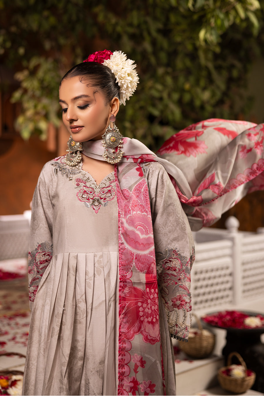 Afreen - Cotton Cambric Frock (3PC)