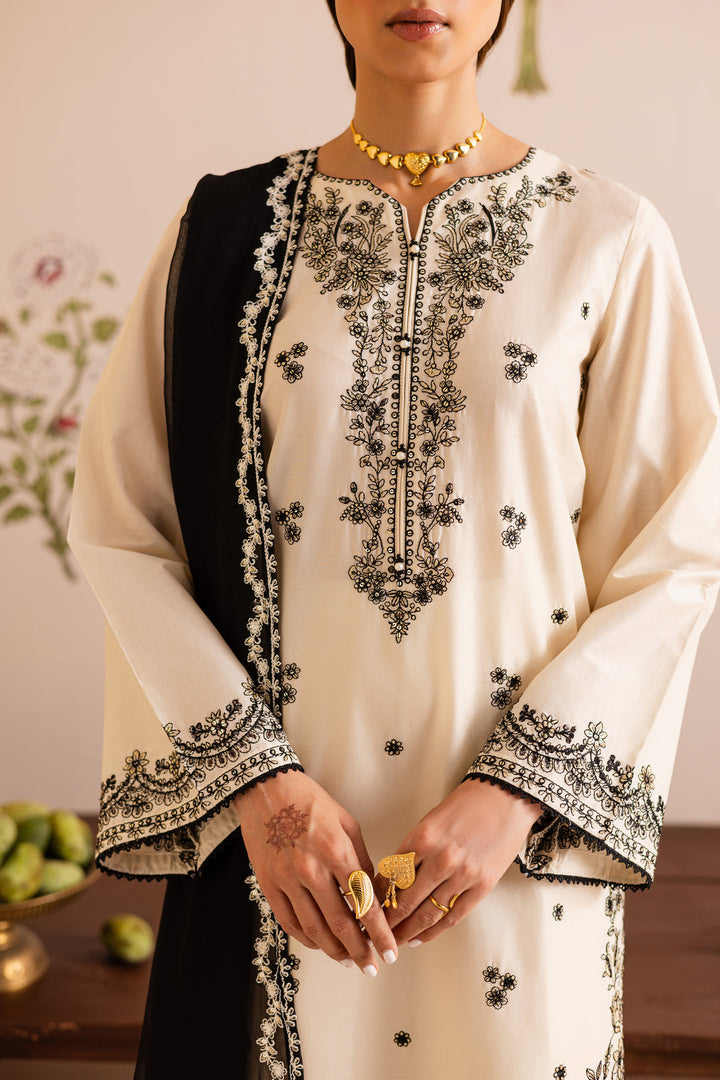 Monara - 3 PC Embroidered Dress