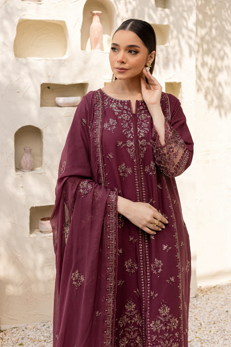 Gulsheen - 3 PC Embroidered Dress