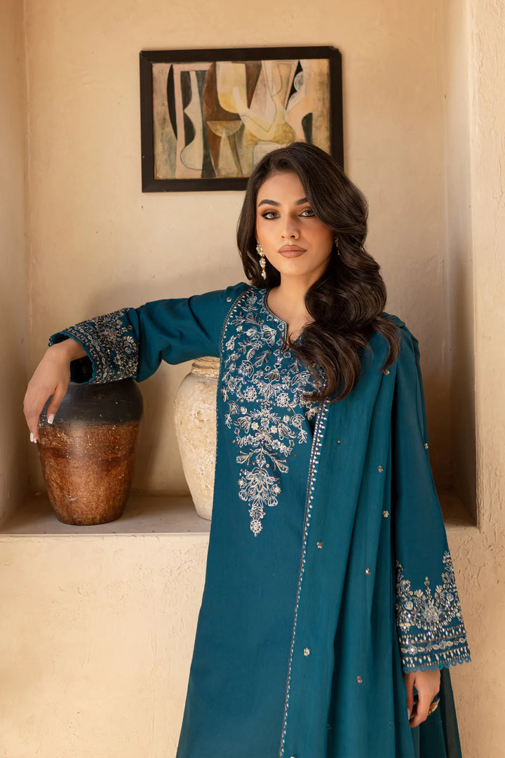 Feroza - 3 PC Embroidered Dress