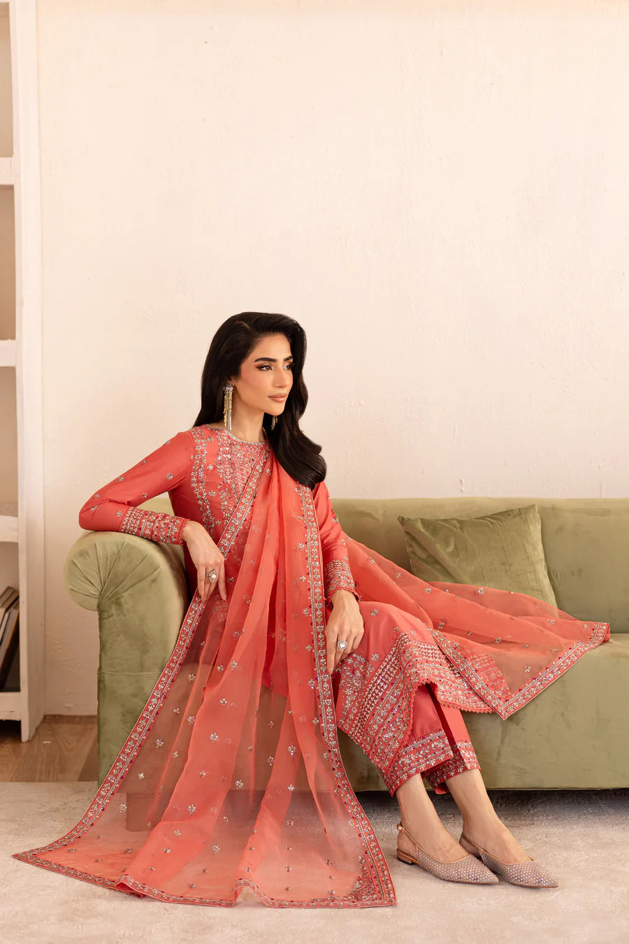 Maira - 3 PC Embroidered Dress