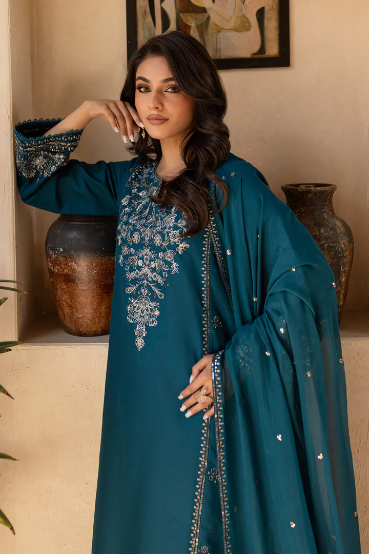 Feroza - 3 PC Embroidered Dress