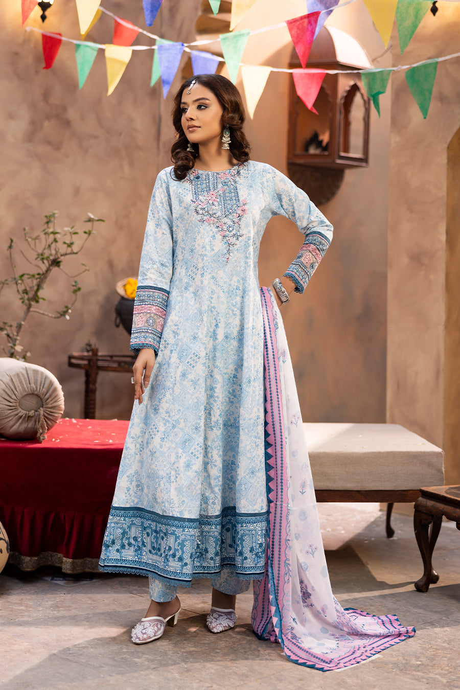 Sitara - Cotton Cambric Frock (3PC)