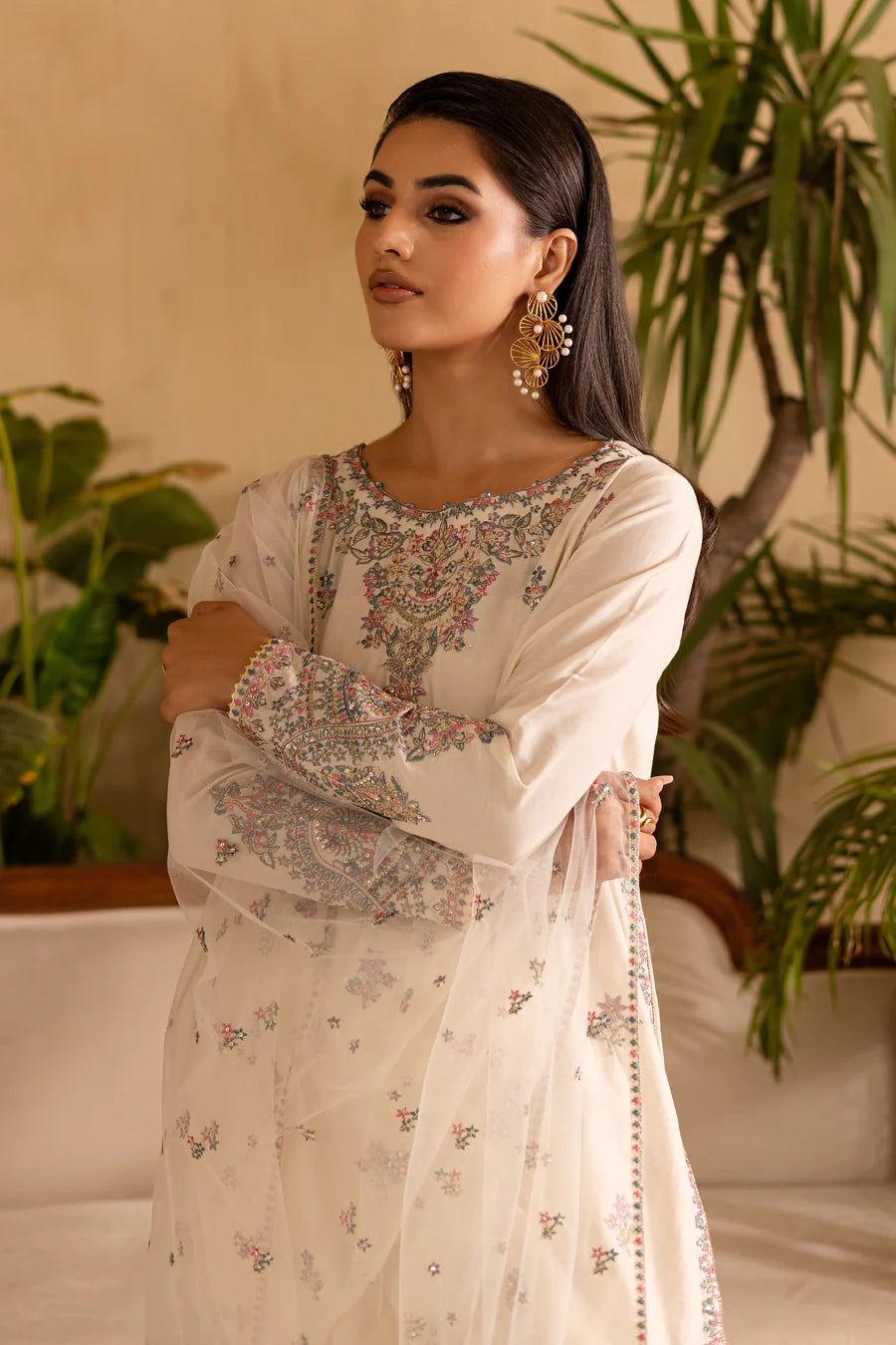 Suroor - 3 PC Embroidered Dress