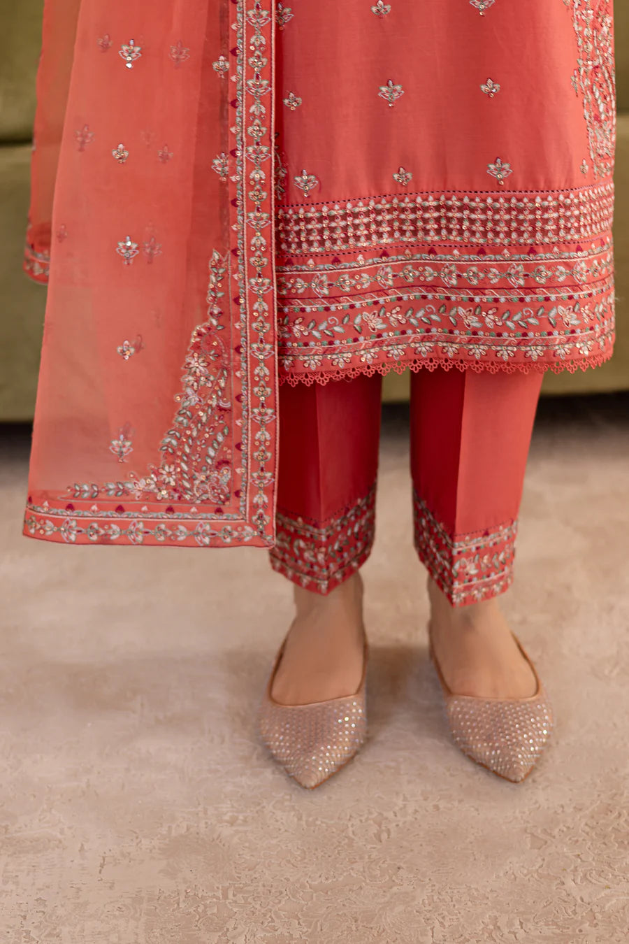 Maira - 3 PC Embroidered Dress