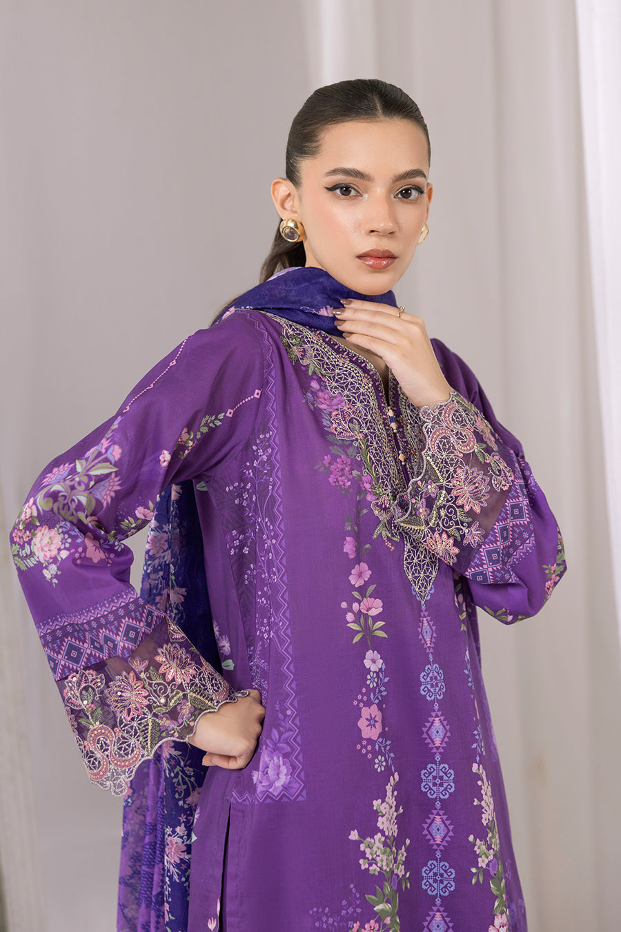 Zinnia- Printed Luxury Pret(3Pcs)