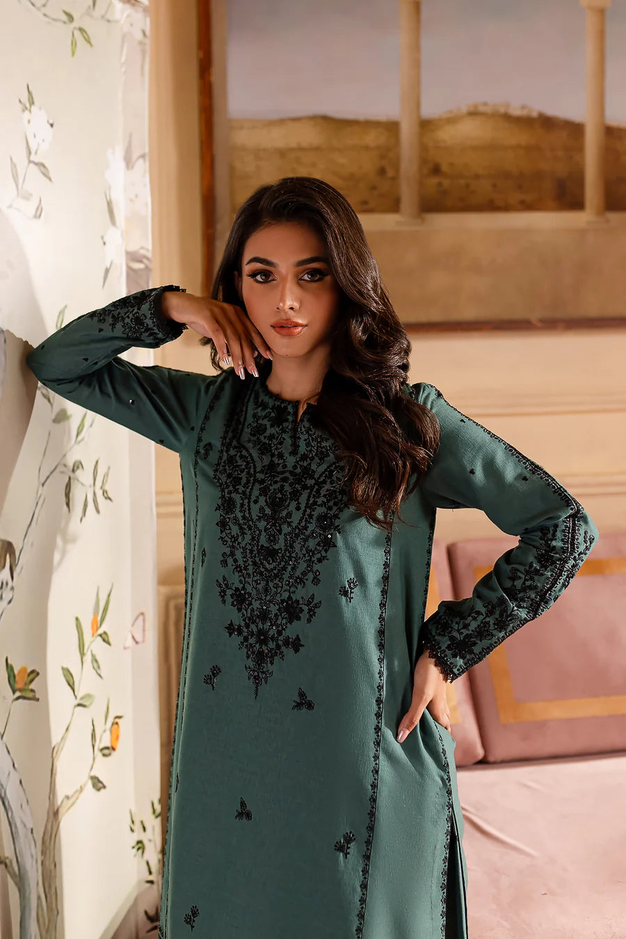Virsa - 2 PC Embroidered Dress