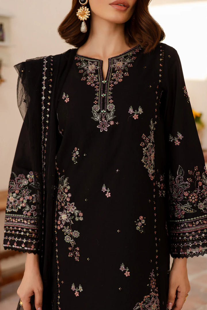 Siyahi - 3 PC Embroidered Dress