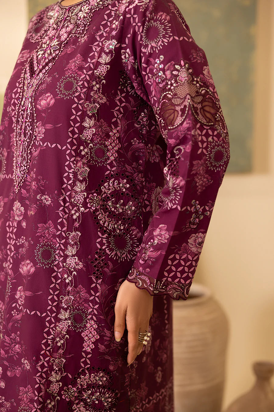 Blushing - Printed Luxury Pret (3PC)