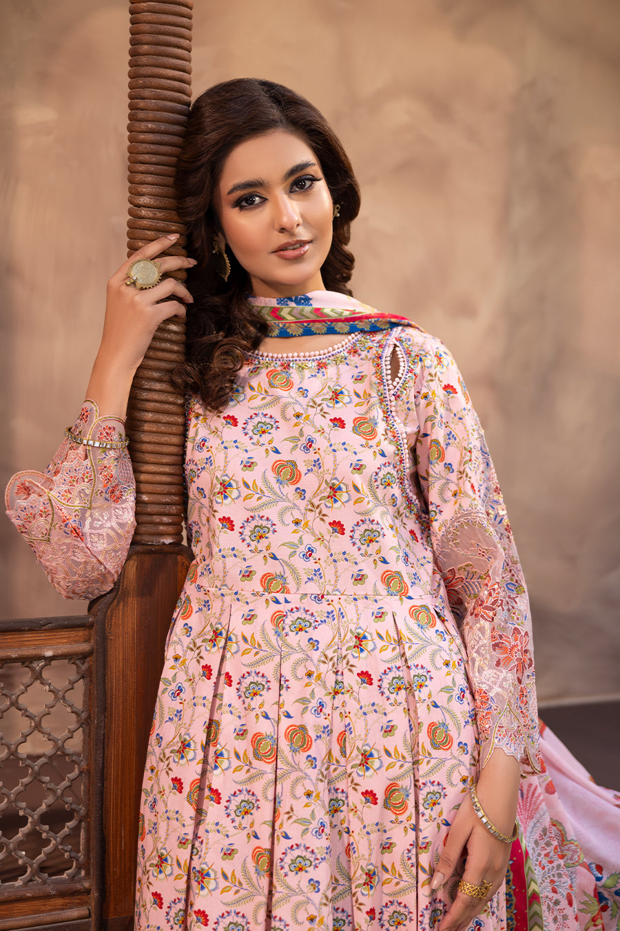 Asha - Cotton Cambric Frock (3PC)